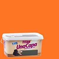 Titan M125530 - Pintura plastica monocapa mate de 2 5 l naranja